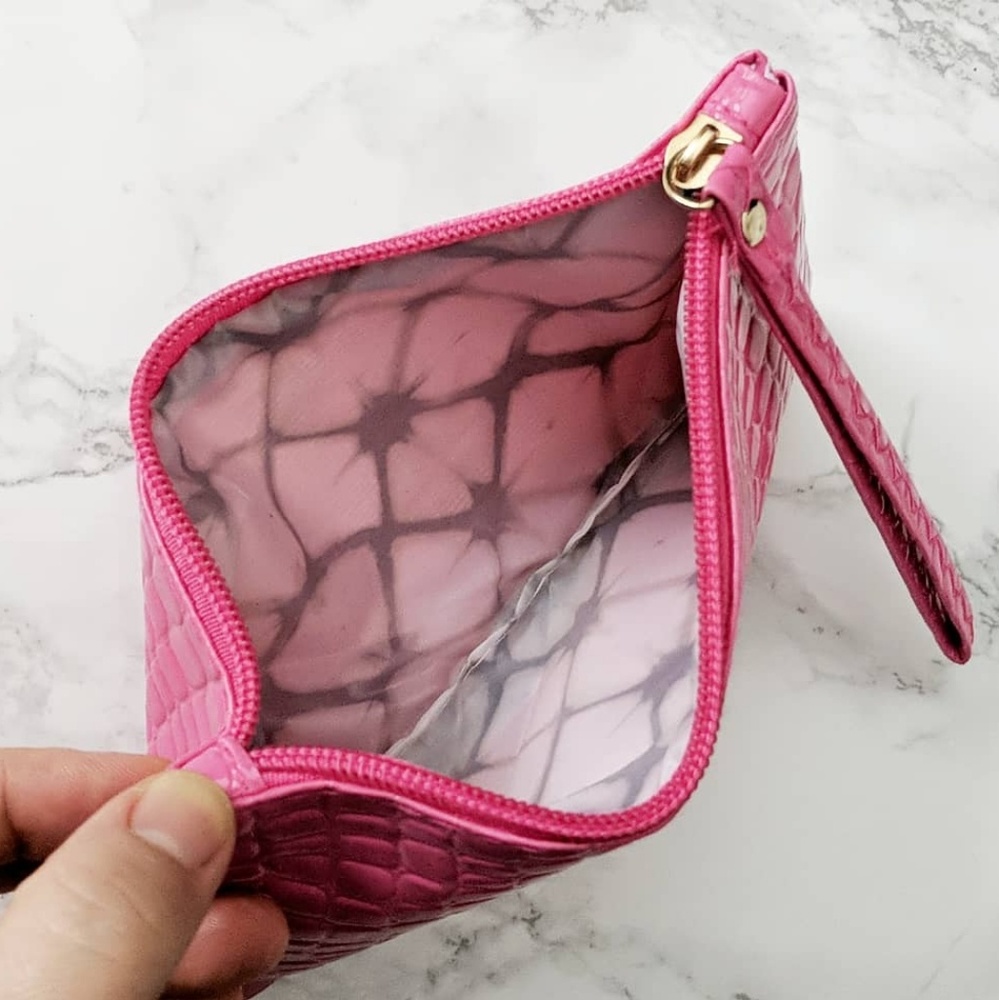 Vegan Leather Snake Skin Pouch - Picture 3 of 5